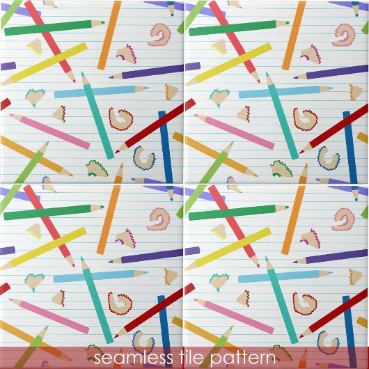 Farbige Stifte Muster Kinder Fliese