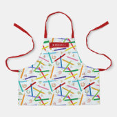 Farbige Stifte Muster Kinder Schürze (Vorderseite)