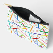 Farbige Stifte Muster Kinder Zubehörtasche (Offen)