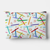 Farbige Stifte Muster Kinder Zubehörtasche (Vorderseite)
