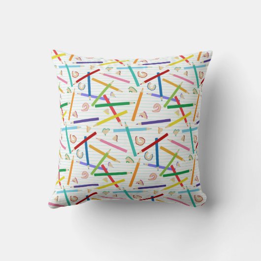 Farbige Stifte Muster Kissen (Rückseite)