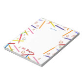 Farbige Stifte Muster Lehrer Wertgutschrift Gesche Notizblock (Rotiert)