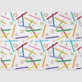 Farbige Stifte Muster Seidenpapier