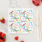 Farbige Stifte Muster Serviette (Beispiel)