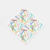 Farbige Stifte Muster Serviette (Ecke)