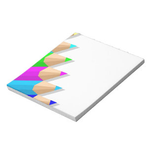 Farbige Stifte Notepad Notizblock