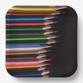 Farbige Stifte Pappteller (Vorderseite)