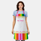 Farbige Stifte personalisieren Schürze (Getragen)