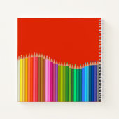 Farbige Stifte Personalisierte Sketchbook-Notebook Notizblock (Rückseite)