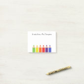 Farbige Stifte Post-it Klebezettel (Auf Schreibtisch)