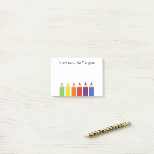 Farbige Stifte Post-it Klebezettel (Auf Schreibtisch)