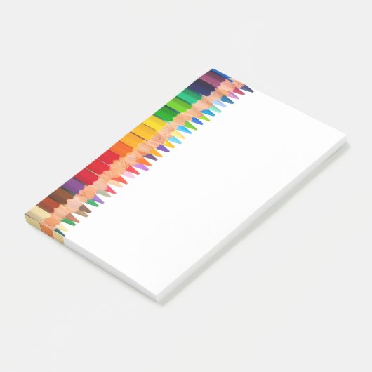 Farbige Stifte Post-it Klebezettel (angewinkelt)