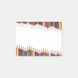 Farbige Stifte Post-it Klebezettel