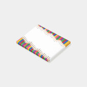 Farbige Stifte Post-it Klebezettel (angewinkelt)