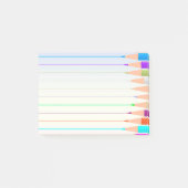 Farbige Stifte Post-it Klebezettel (Vorderseite)