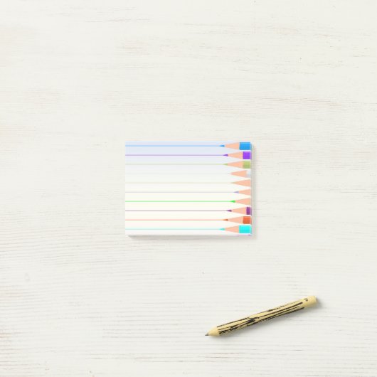 Farbige Stifte Post-it Klebezettel (Auf Schreibtisch)