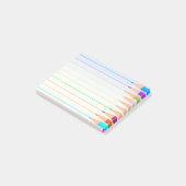 Farbige Stifte Post-it Klebezettel (angewinkelt)