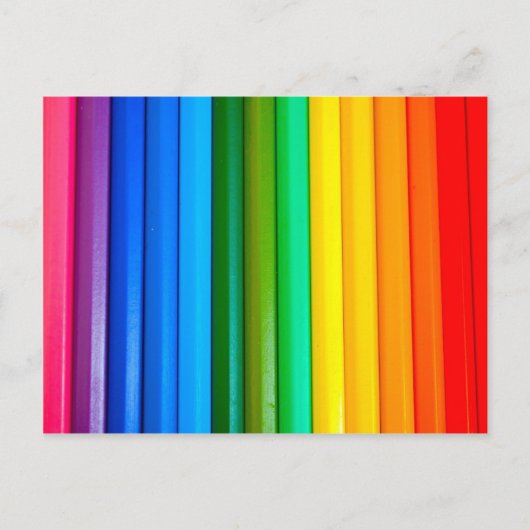Farbige Stifte Postkarte (Vorderseite)