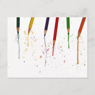 Farbige Stifte Postkarte