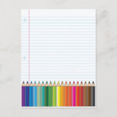 Farbige Stifte Postkarte (Vorderseite)