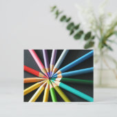 Farbige Stifte - Postkarte (Stehend Vorderseite)