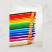 Farbige Stifte Postkarte (Vorderseite)