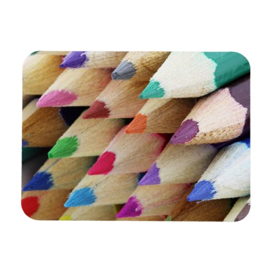 Farbige Stifte Premium Magnet (Horizontal)