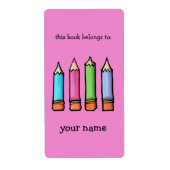Farbige Stifte rosa Buchzeichen (Vorne)