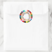 Farbige Stifte Runder Aufkleber (Tasche)