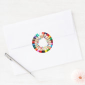 Farbige Stifte Runder Aufkleber (Umschlag)