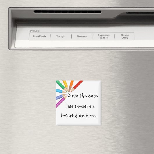 Farbige Stifte - Speichern Sie das Datum der Vorla Magnet (In Situ (Geschirrspüler))