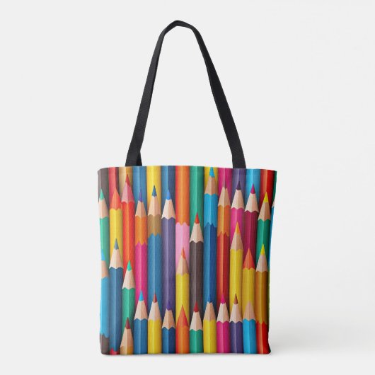 Farbige Stifte Tote Tasche (Rückseite)