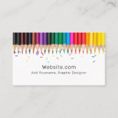 Farbige Stifte und Sprinklen | Künstler Visitenkarte (Vorderseite)