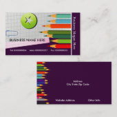 Farbige Stifte Visitenkarten Visitenkarte (Vorne/Hinten)