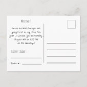 Farbige Stifte Willkommen zurück zur Postkarte der (Rückseite)