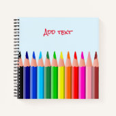 Farbige Stifte Zeichnend Notizblock (Vorderseite)