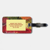Farbige Stoffe Abstrakte Gepäckmarken Gepäckanhänger (Rückseite horizontal)