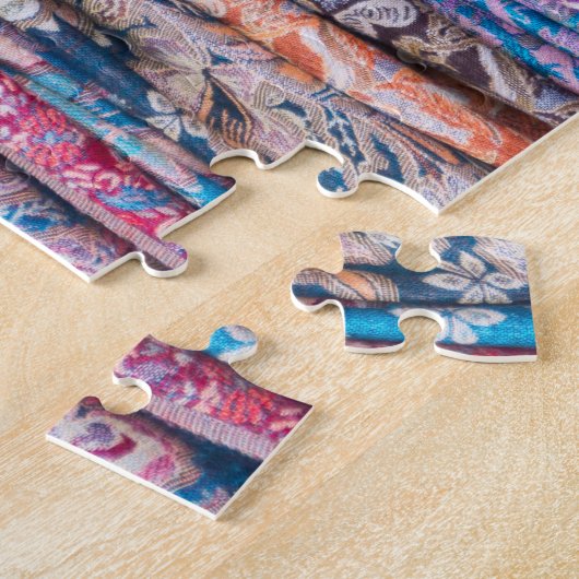 Farbige Stoffe  Puzzle (Seite)