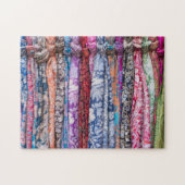 Farbige Stoffe Puzzle (Horizontal)