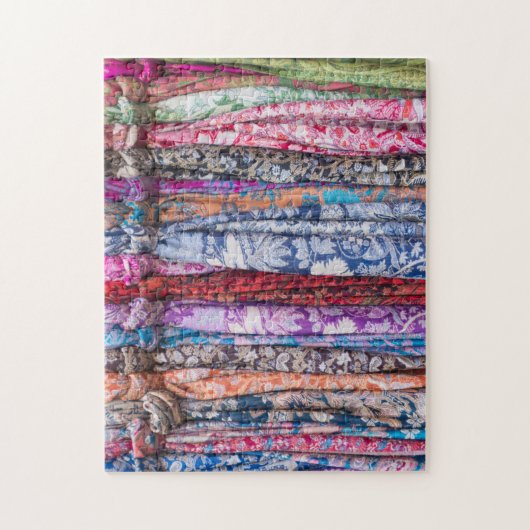Farbige Stoffe  Puzzle (Vertikal)