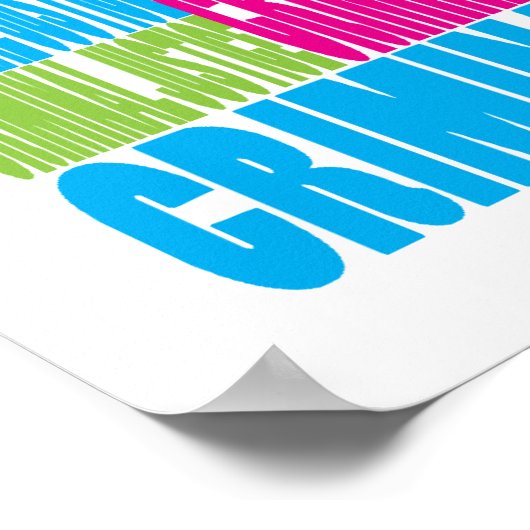 Farbige Strafjustiz Poster (Ecke)