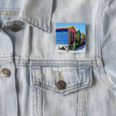 Farbige Strand-Hütten Button (Beispiel)