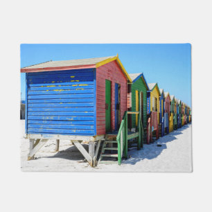 Farbige Strand-Hütten Fußmatte
