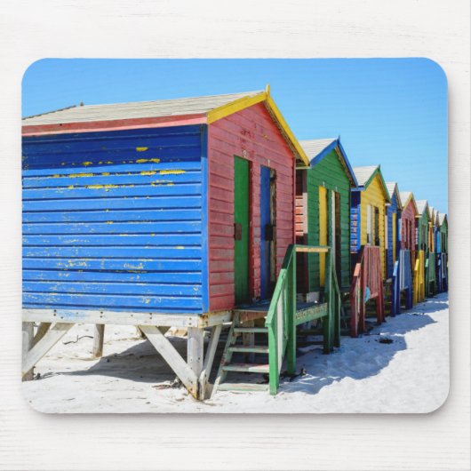 Farbige Strand-Hütten Mousepad (Vorne)