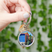 Farbige Strand-Hütten Schlüsselanhänger (Hand)