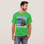 Farbige Strand-Hütten T-Shirt (Vorne ganz)