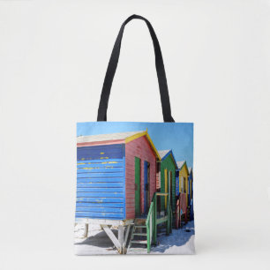 Farbige Strand-Hütten Tasche