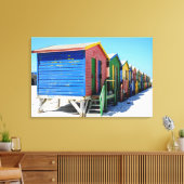 Farbige Strandhütten Leinwanddruck (Insitu (Wohnzimmer))