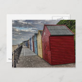 Farbige Strandhütten Postkarte (Vorne/Hinten)