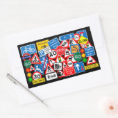 Farbige Straßenschilder Rechteckiger Aufkleber (Umschlag)